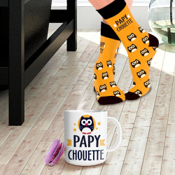 Coffret Papy chouette "Chaussette + Mug"