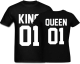 Duo tee-shirts KING / QUEEN Cadeaux Saint Valentin