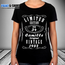 T-Shirt personnalisé avec prénom et année "Edition Limitée"