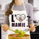 Tablier de cuisine "I love mamie" personnalisé avec photo