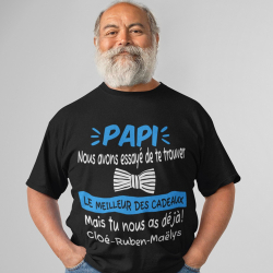 T-shirt personnalisé Papi, meilleur des cadeaux.