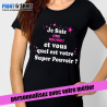 Tee shirt personnalisé avec votre métier "Je suis une super nounou et vous quel est votre super pouvoir ?"