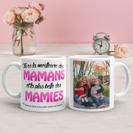 Mug personnalisé "La meilleure des mamans et des mamies"
