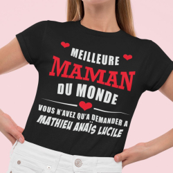 T-shirt Personnalisé " Meilleure maman du monde"
