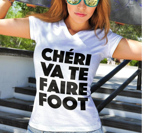 T-shirt Personnalisé "Chéri va te faire foot"