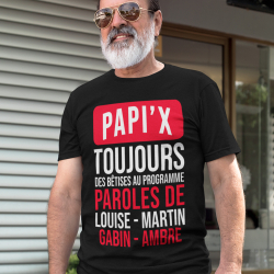T-shirt personnalisé Papi'x