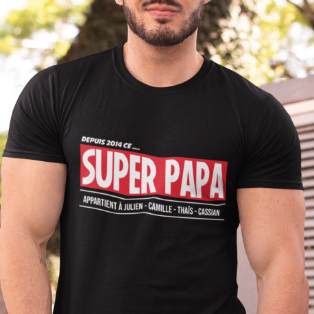 T-shirt personnalisé Super Papa